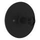 Thermostatic Trim Plate with Metal Campo Wheel and without Volume Control in Matte Black