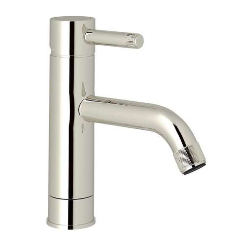Single Hole Lavatory Faucet with Industrial Metal Levers in Polished Nickel