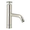 Single Hole Lavatory Faucet with Industrial Metal Wheel in Polished Nickel