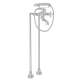 Arcana ACKIT7383NX-APC Exposed Floor Mount Tub Filler with Handshower and Floor Pillar Legs or Supply Unions in Polished Chrome