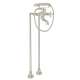 Arcana ACKIT7383NX-PN Exposed Floor Mount Tub Filler with Handshower and Floor Pillar Legs or Supply Unions in Polished Nickel