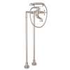 Arcana ACKIT7383NX-STN Exposed Floor Mount Tub Filler with Handshower and Floor Pillar Legs or Supply Unions in Satin Nickel