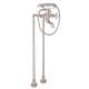 Arcana ACKIT7383NX-STN Exposed Floor Mount Tub Filler with Handshower and Floor Pillar Legs or Supply Unions in Satin Nickel
