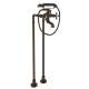 Arcana ACKIT7383NX-TCB Exposed Floor Mount Tub Filler with Handshower and Floor Pillar Legs or Supply Unions in Tuscan Brass