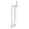 Avanti AKIT2202NLMAPC Exposed Floor Mount Tub Filler with Metal Lever Handshower and Floor Pillar Legs or Supply Unions in Polished Chrome