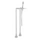 Avanti AKIT2202NLMAPC Exposed Floor Mount Tub Filler with Metal Lever Handshower and Floor Pillar Legs or Supply Unions in Polished Chrome