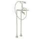 Palladian AKIT1901NLMPN Exposed Floor Mount Tub Filler with Metal Lever Handshower and Floor Pillar Legs or Supply Unions in Polished Nickel