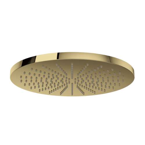 1079/8ULB 12-in Rain Showerhead, Unlacquered Brass