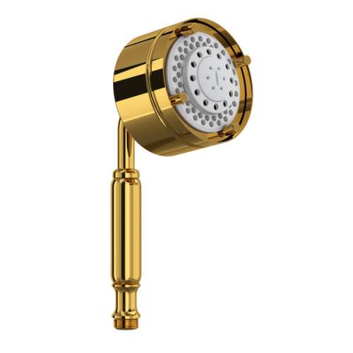 402HS5ULB 4-in 5-Function Handshower, Unlacquered Brass