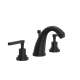 A1208LMMB-2 Lombardia C-Spout Widespread Bathroom Faucet with Metal Lever Handle, Matte Black