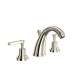 A1208LMPN-2 Lombardia C-Spout Widespread Bathroom Faucet with Metal Lever Handle, Polished Nickel
