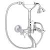 A1401XMAPC Exposed Wall Mount Tub Filler with Handshower and Cross Handle, Polished Chrome