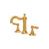 A1409LMIB-2 Acqui Column Spout Widespread Bathroom Fauce with Metal Lever Handlet, Italian Brass