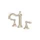 A1409LMSTN-2 Acqui Column Spout Widespread Bathroom Faucet with Metal Lever Handle, Satin Nickel