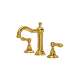 A1409LMULB-2 Acqui Column Spout Widespread Bathroom Faucet with Metal Lever Handle, Unlacquered Brass
