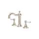 A1409LPPN-2 Acqui Column Spout Widespread Bathroom Faucet with White Porcelain Lever Handle, Polished Nickel