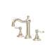 A1409LPSTN-2 Acqui Column Spout Widespread Bathroom Faucet with White Porcelain Lever Handle, Satin Nickel