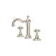 A1409XMPN-2 Acqui Column Spout Widespread Bathroom Faucet with Cross Handle, Polished Nickel