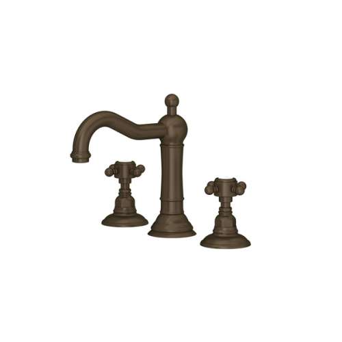 A1409XMTCB-2 Acqui Column Spout Widespread Bathroom Faucet with Cross Handle, Tuscan Brass