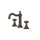 A1409XMTCB-2 Acqui Column Spout Widespread Bathroom Faucet with Cross Handle, Tuscan Brass