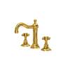 A1409XMULB-2 Acqui Column Spout Widespread Bathroom Faucet with Cross Handle, Unlacquered Brass