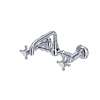 A1423XMAPC-2 Acqui Wall Mount Bridge Bathroom Faucet with Cross Handle, Polished Chrome