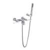 A2202LMAPC Lombardia Wall Mount Exposed Tub Set with Handshower with Metal Lever Handle, Polished Chrome