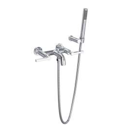 A2202LMAPC Lombardia Wall Mount Exposed Tub Set with Handshower with Metal Lever Handle