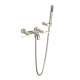 A2202LMPN Lombardia Wall Mount Exposed Tub Set with Handshower with Metal Lever Handle, Polished Nickel
