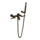 A2202LMTCB Lombardia Wall Mount Exposed Tub Set with Handshower with Metal Lever Handle, Tuscan Brass