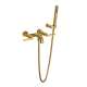 A2202LMULB Lombardia Wall Mount Exposed Tub Set with Handshower with Metal Lever Handle, Unlacquered Brass
