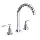 A2208LMAPC-2 Lombardia C-Spout Widespread Bathroom Faucet with Metal Lever Handle, Polished Chrome