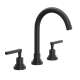 A2208LMMB-2 Lombardia C-Spout Widespread Bathroom Faucet with Metal Lever Handle, Matte Black