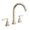 A2208LMSTN-2 Lombardia C-Spout Widespread Bathroom Faucet with Metal Lever Handle, Satin Nickel