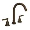 A2208LMTCB-2 Lombardia C-Spout Widespread Bathroom Faucet with Metal Lever Handle, Tuscan Brass