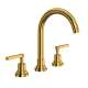 A2208LMULB-2 Lombardia C-Spout Widespread Bathroom Faucet with Metal Lever Handle, Unlacquered Brass