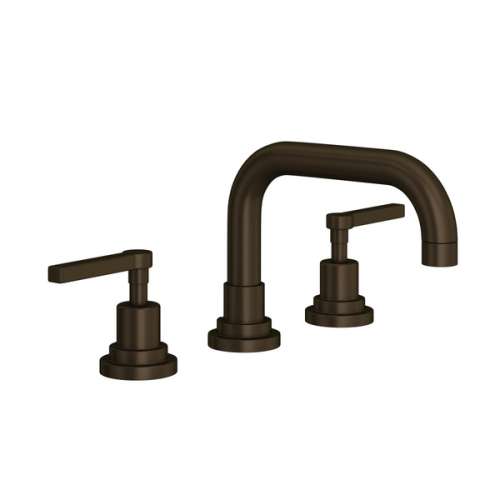 A2218LMTCB-2 Lombardia U-Spout Widespread Bathroom Faucet with Metal Lever Handle, Tuscan Brass