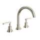 A2228LMPN-2 Lombardia C-Spout Widespread Bathroom Faucet with Metal Lever Handle, Polished Nickel