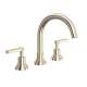 A2228LMSTN-2 Lombardia C-Spout Widespread Bathroom Faucet with Metal Lever Handle, Satin Nickel