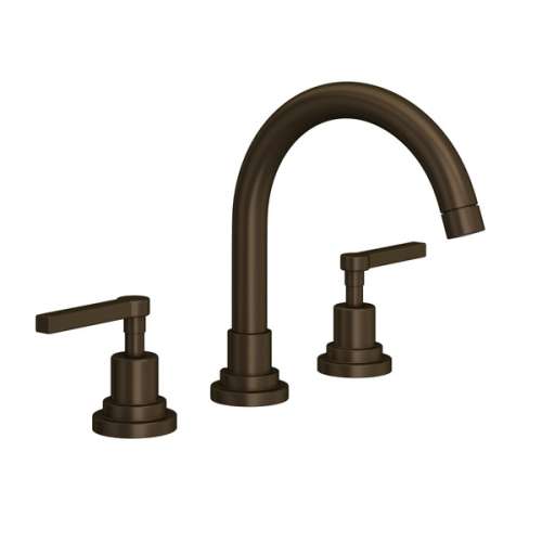 A2228LMTCB-2 Lombardia C-Spout Widespread Bathroom Faucet with Metal Lever Handle, Tuscan Brass