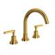 A2228LMULB-2 Lombardia C-Spout Widespread Bathroom Faucet with Metal Lever Handle, Unlacquered Brass