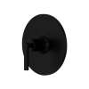 A4214LMMB Lombardia Thermostatic Trim Plate without Volume Control with Metal Lever Handle, Matte Black
