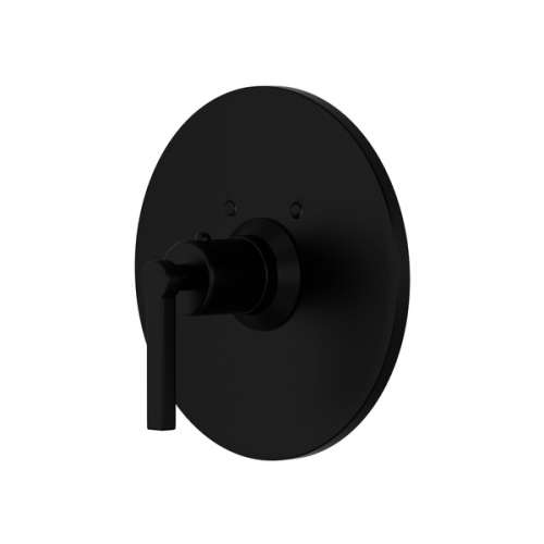 A4214LMMB Lombardia Thermostatic Trim Plate without Volume Control with Metal Lever Handle, Matte Black