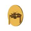 A4214LMULB Lombardia Thermostatic Trim Plate without Volume Control with Metal Lever Handle, Unlacquered Brass