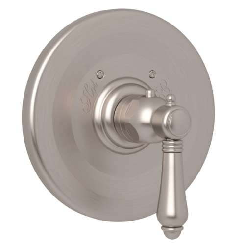A4914LMSTN Trim Plate without Volume Control with Metal Lever Handle, Satin Nickel