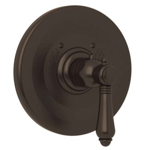 A4914LMTCB Trim Plate without Volume Control with Metal Lever Handle, Tuscan Brass