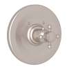 A4914XMSTN Trim Plate without Volume Control with Cross Handle, Satin Nickel