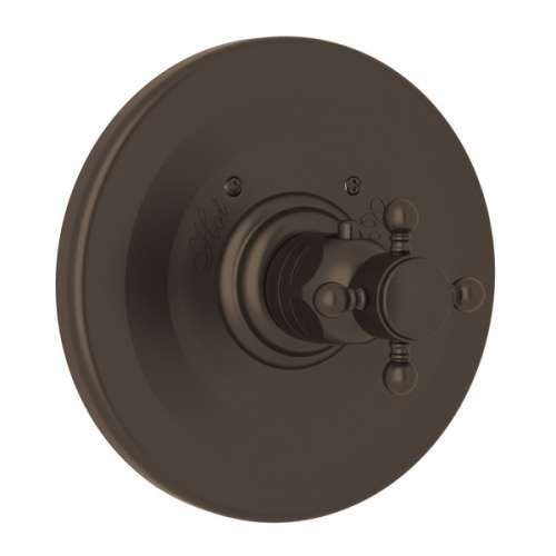 A4914XMTCB Trim Plate without Volume Control with Cross Handle, Tuscan Brass