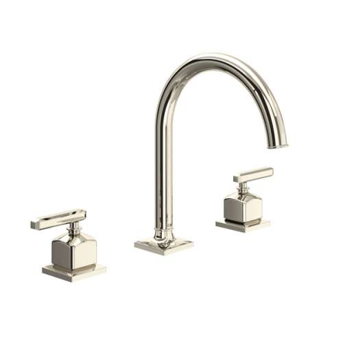 AP08D3LMPN Apothecary Widespread Bathroom Faucet with C-Spout & Lever Handle, Polished Nickel