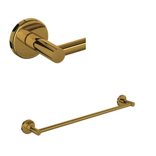 LO1/24ULB Lombardia 24-in Wall Mount Single Towel Bar, Unlacquered Brass